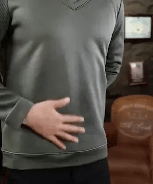 Men wearing the premium V-neck polo shirt