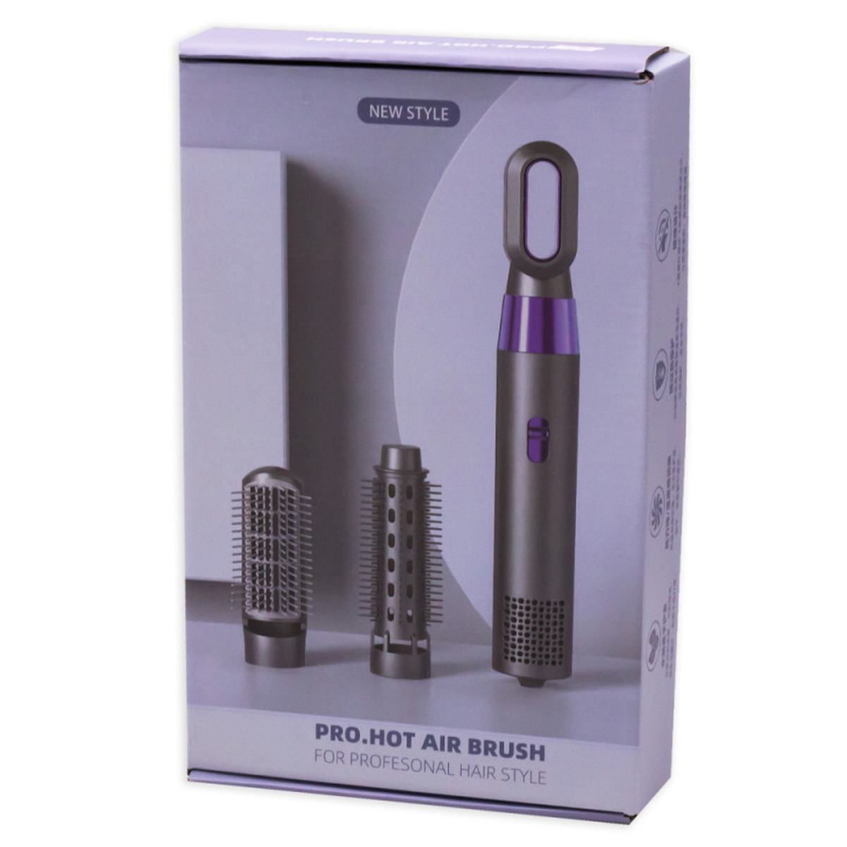 Escova Secadora De Cabelo Pro Hot Air Brush Grey S2664 220V Cinza